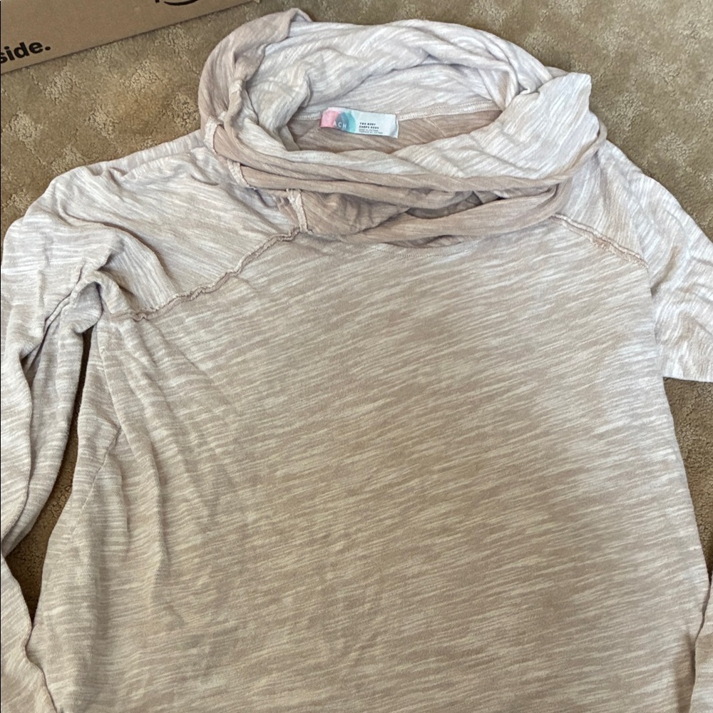 Elegant Beige Long Sleeve Women's Top